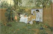 William Merritt Chase The Open-Air Breakfast Sweden oil painting artist